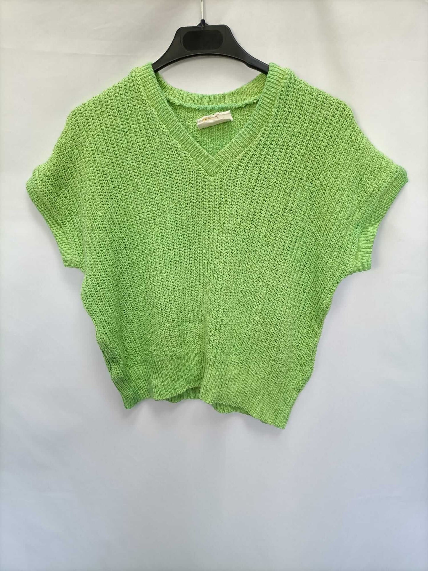 MAGENTA VINTAGE.Top green knit TU (s/m)