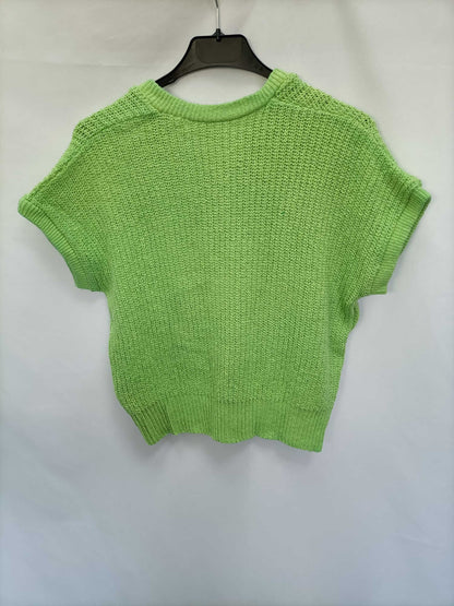 MAGENTA VINTAGE.Top green knit TU (s/m)