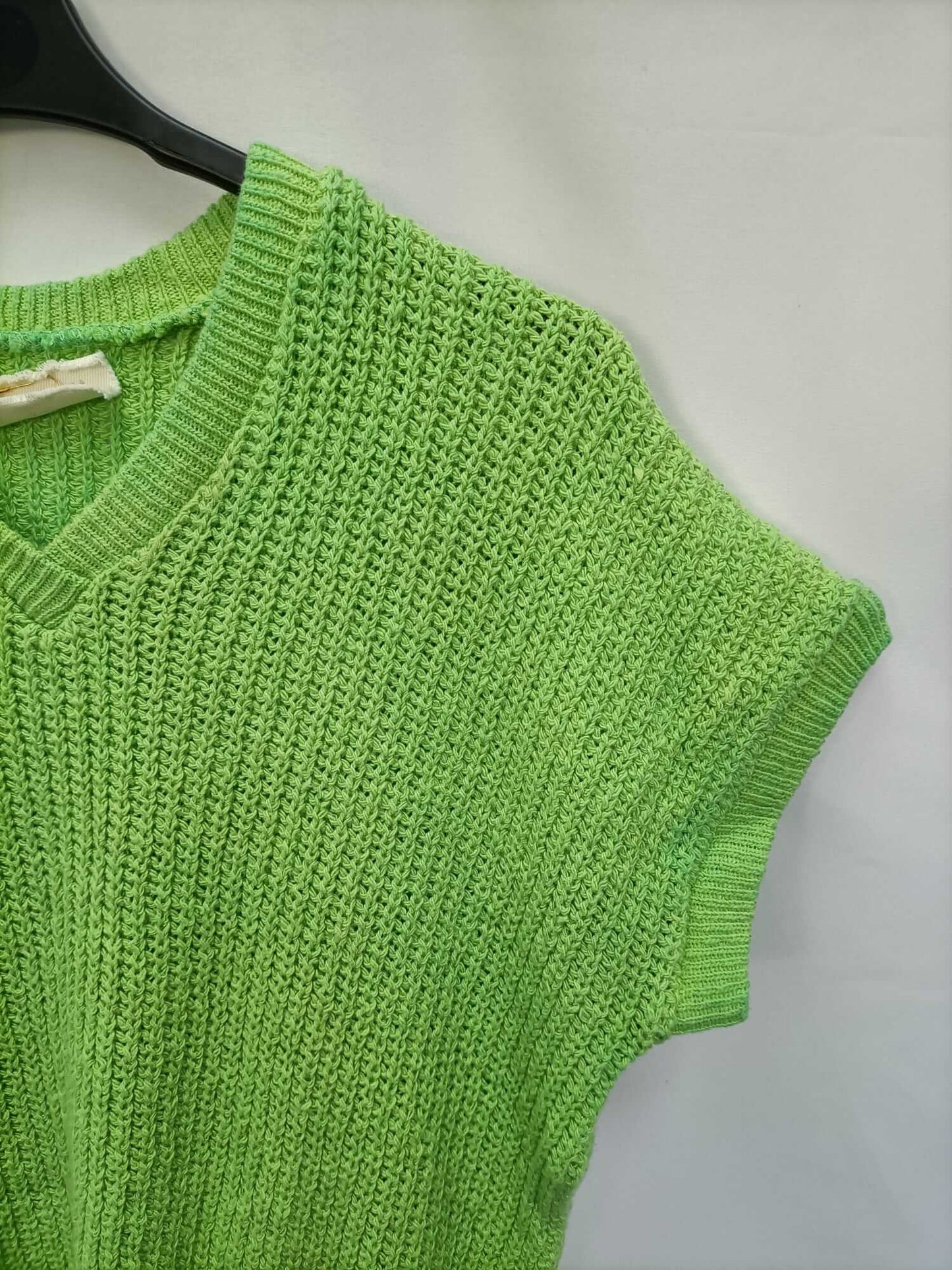 MAGENTA VINTAGE.Top green knit TU (s/m)