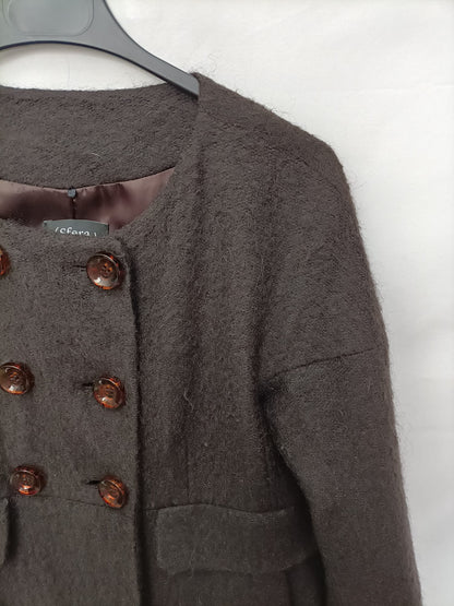 SFERA. Abrigo marrón T.s