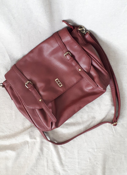 MISAKO Large burgundy bag
