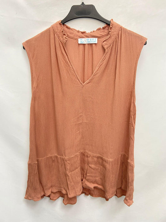 PRIMARK.Blusa texturacolor maquillaje T.42