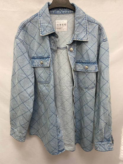 Primark.Cazadora denim dibujo costuras T.38