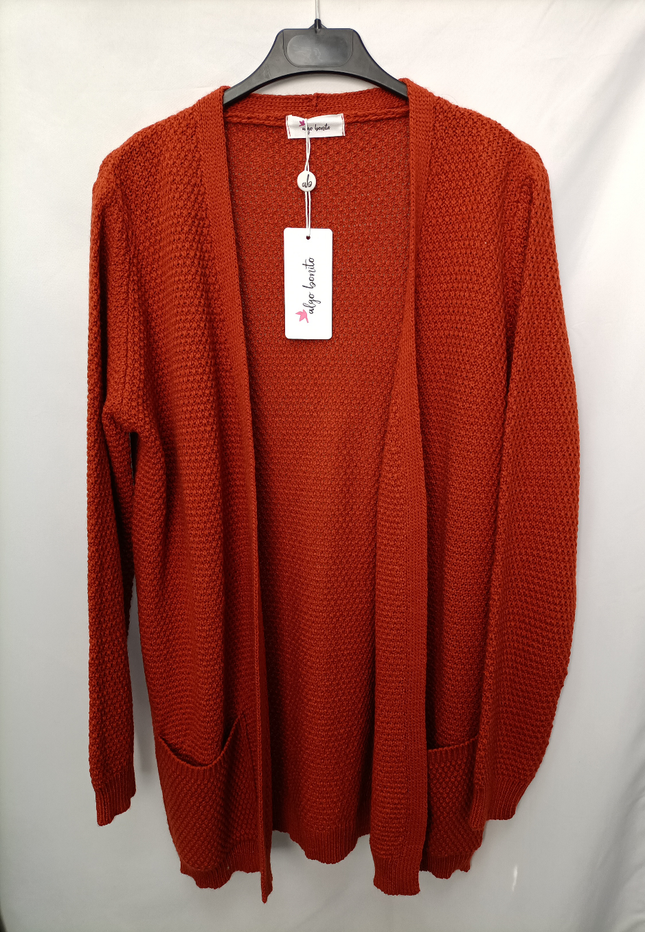 Paula.ALGO BONITO. Cárdigan naranja T.m