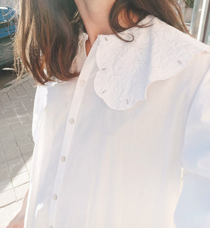 PRIMARK. Vestido blanco camisero T.34