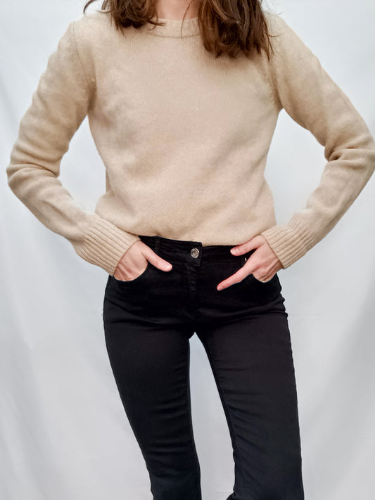 BENETTON. Jersey beige lana T.s