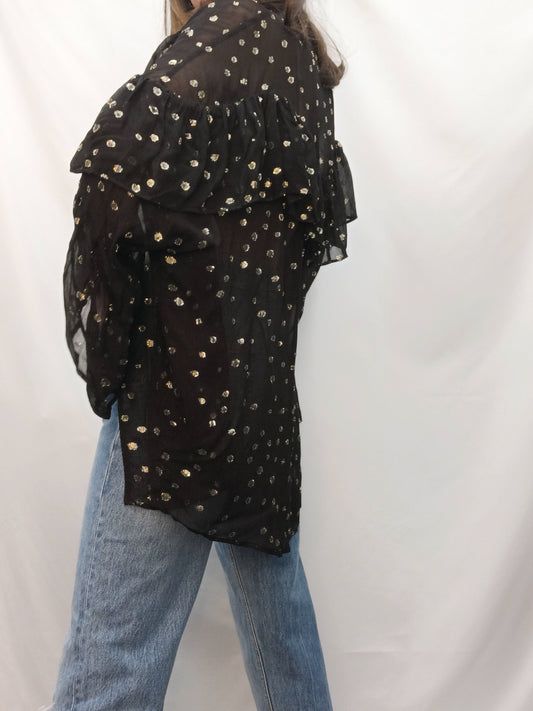 ZARA.Sobrecamisa lunares T.xs/s