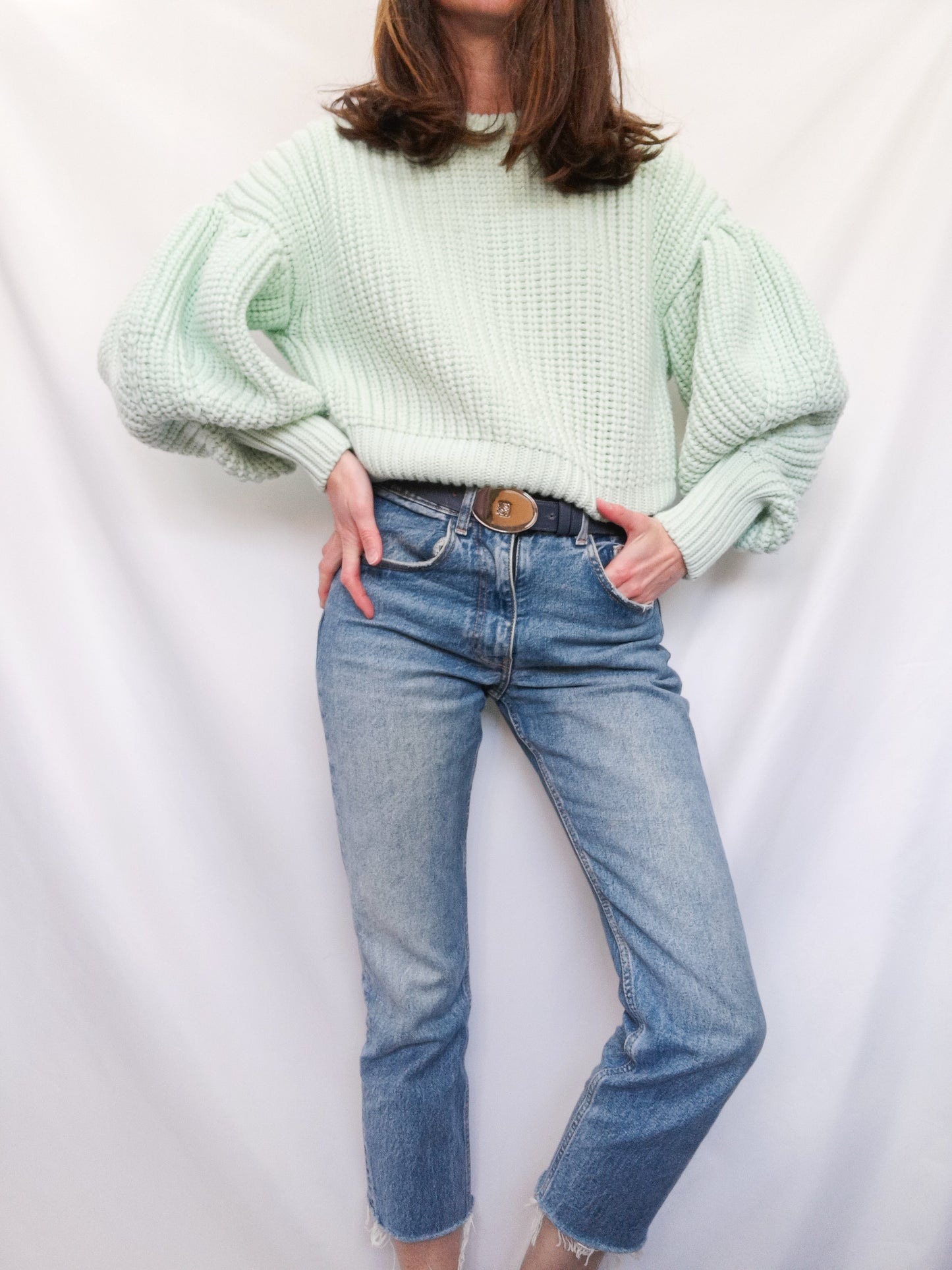 ZARA. Jersey verde gorditoT.s