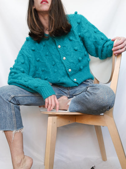 ZARA. Jersey azul perlas T.s