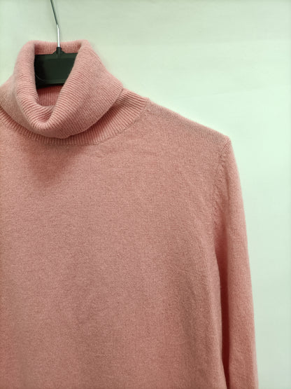 MASSIMO DUTTI. Jersey rosa Fluido CHASEMERE T.s