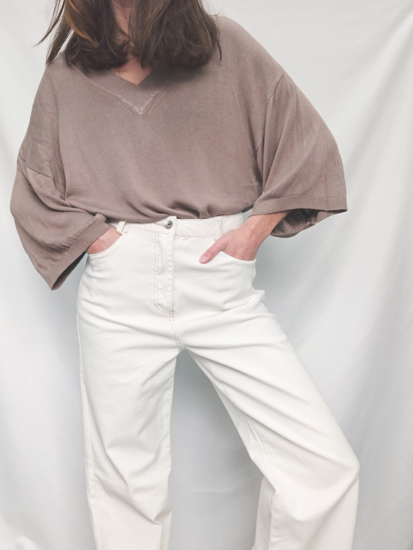 MIINT TODAY. Jersey marrón fluido T.u(m/l)