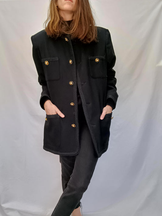 OTRAS. Chaqueta negra vintage T.46(M/L)