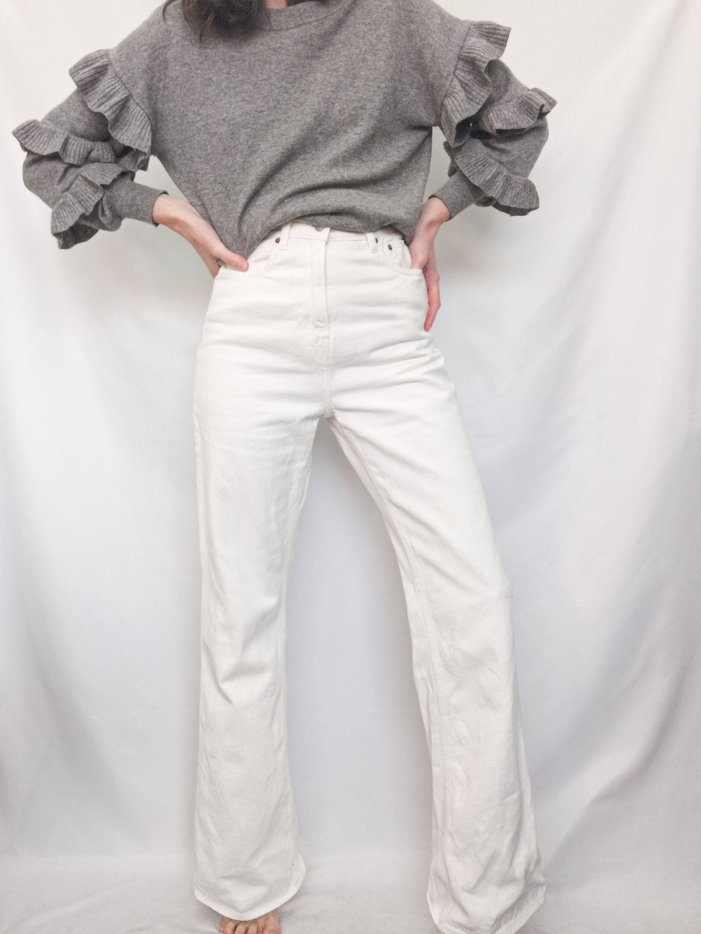 BELLEROSE. Beige flared trousers, size 34