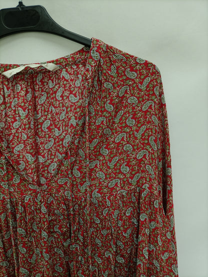ZARA. Blusa roja amebas T.m