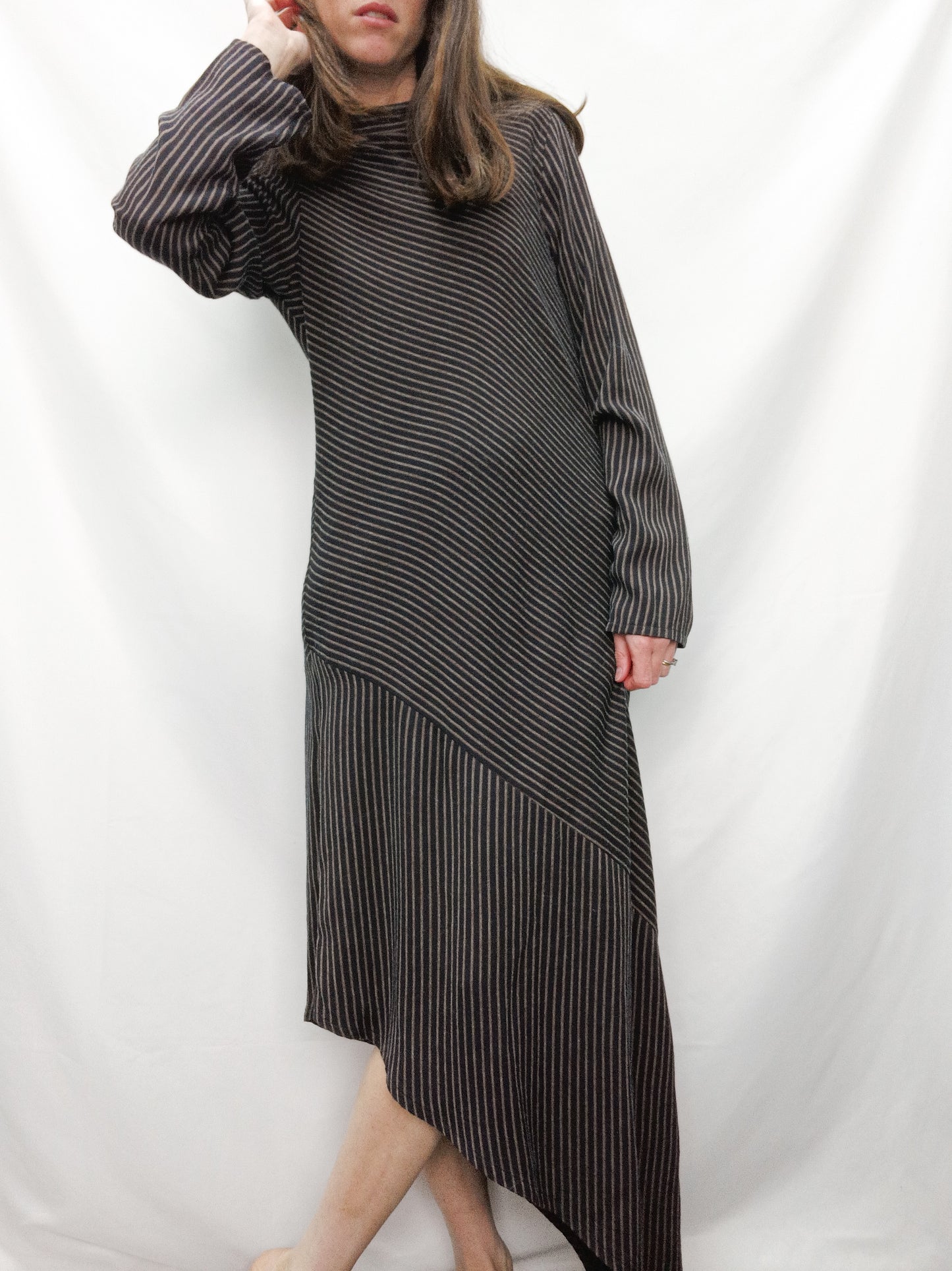 CRISTINA GAVIOLI. Striped midi dress Your(s)
