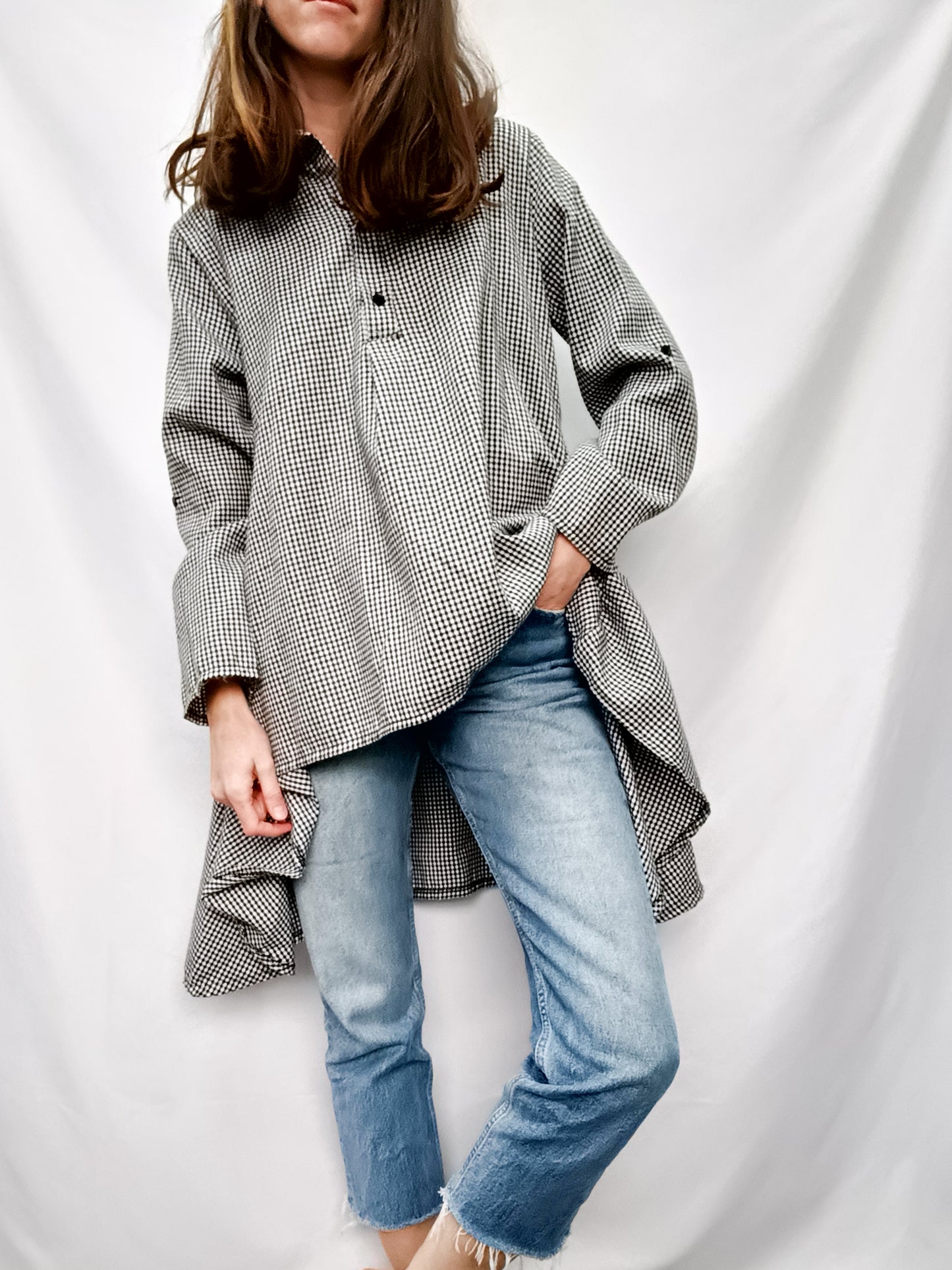 MUSE. Blusa cuadros vichy T.u(l)