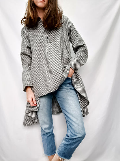 MUSE. Blusa cuadros vichy T.u(l)