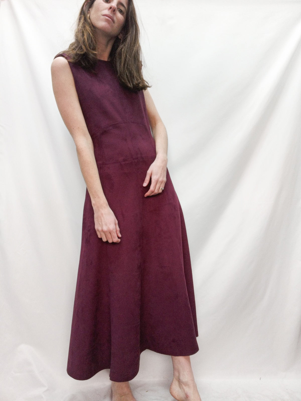 SFERA. Long burgundy Ts dress