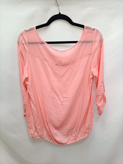 SHANA. Blusa fluida rosa T.m