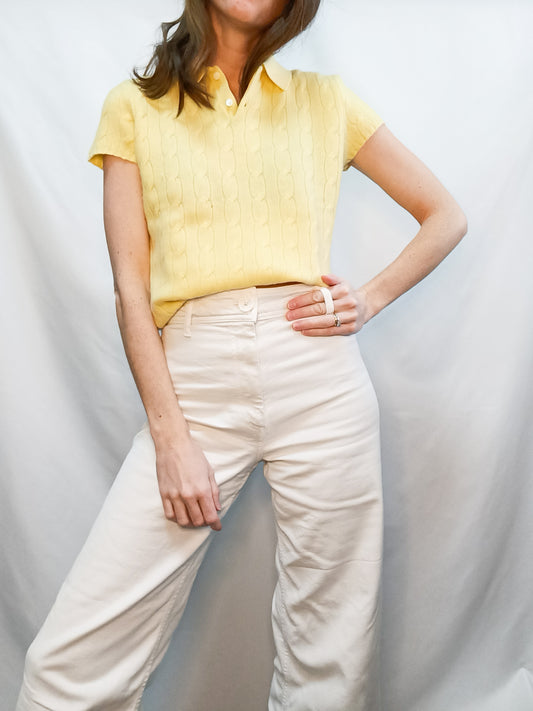 RALPH LAUREN. Polo amarillo cachemere   T.m