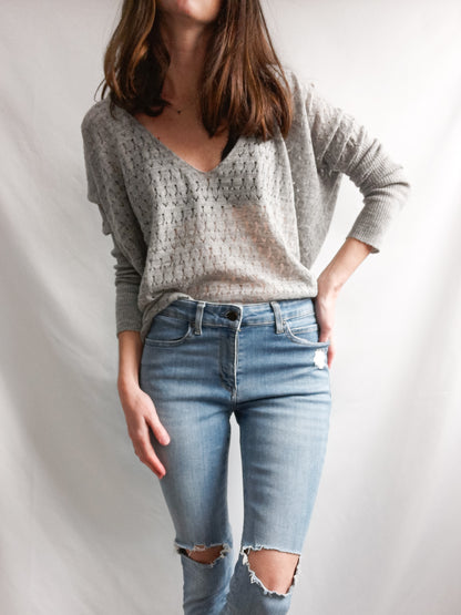 ESE O ESE. Jersey gris oversized   T.u