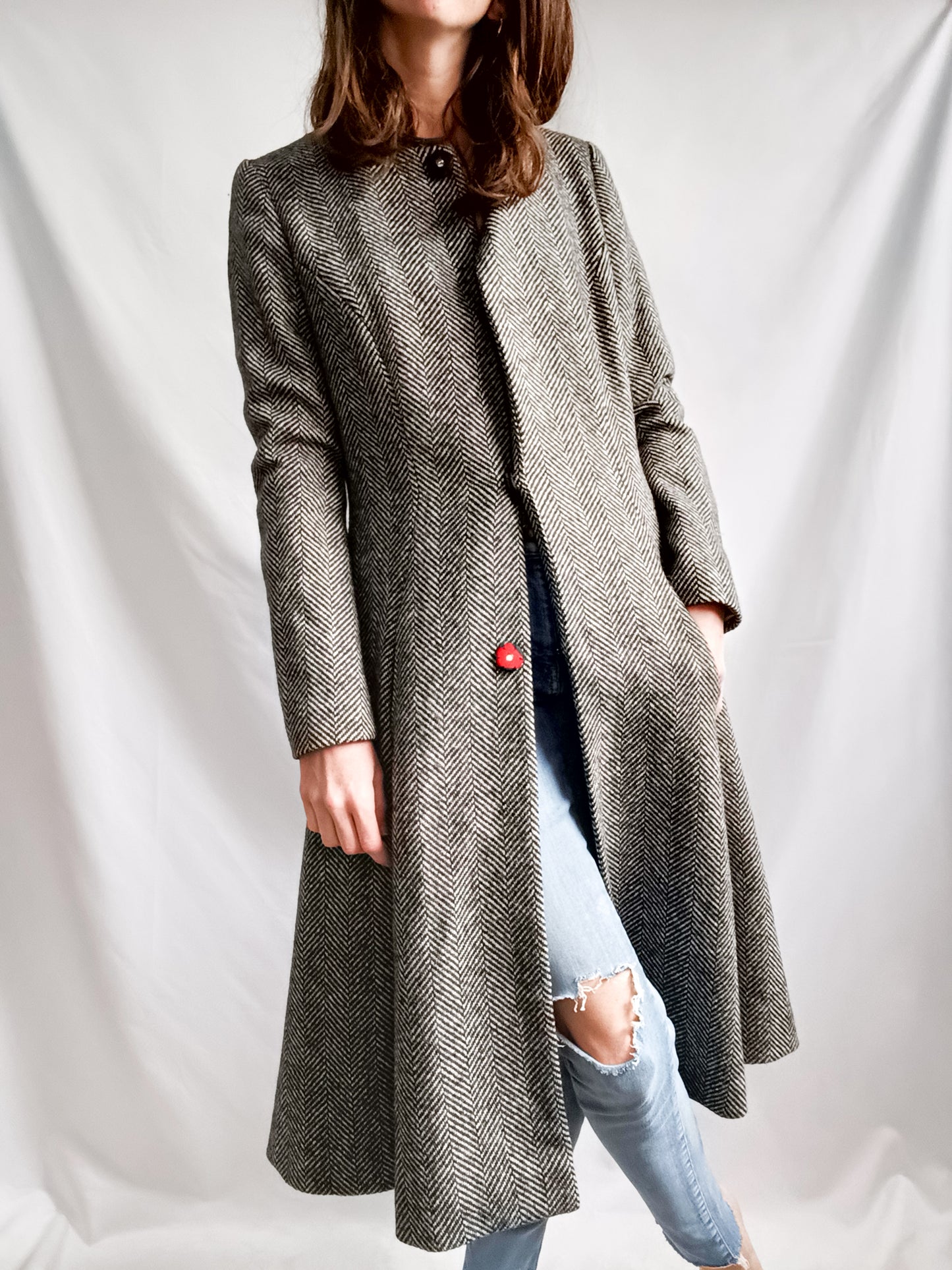 EL GANSO. Abrigo espiga de vestir T.38