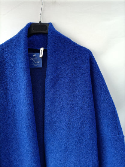 MARIBEL FUENTES. Abrigo paño azul T.u (m/l)