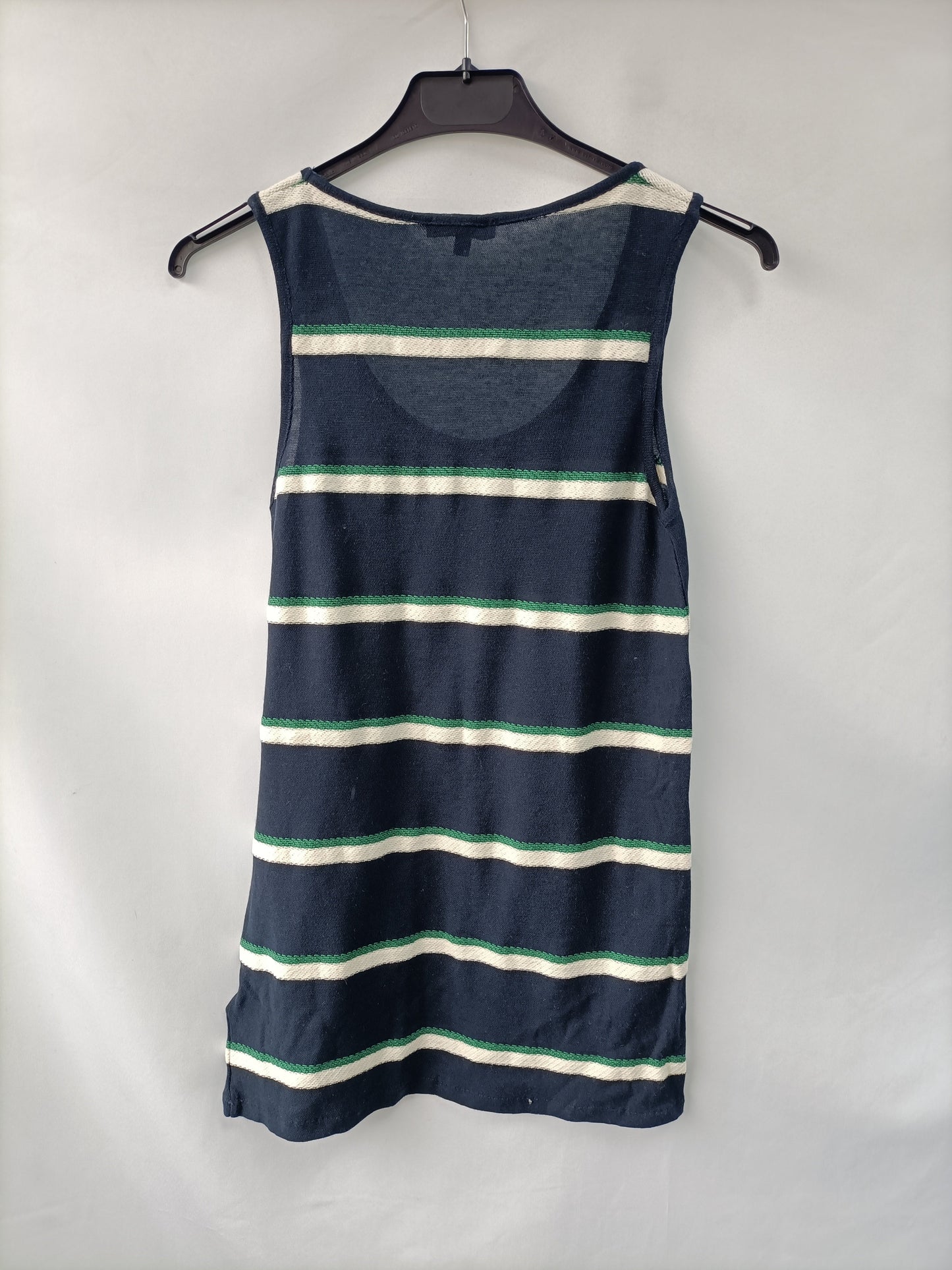 MASSIMO DUTTI. Blue knitted TS top