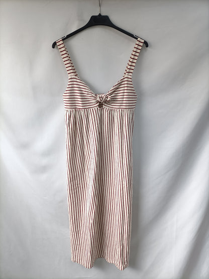 ZARA. Vestido midi rayas T.s