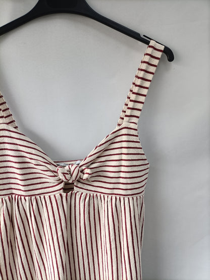 ZARA. Vestido midi rayas T.s