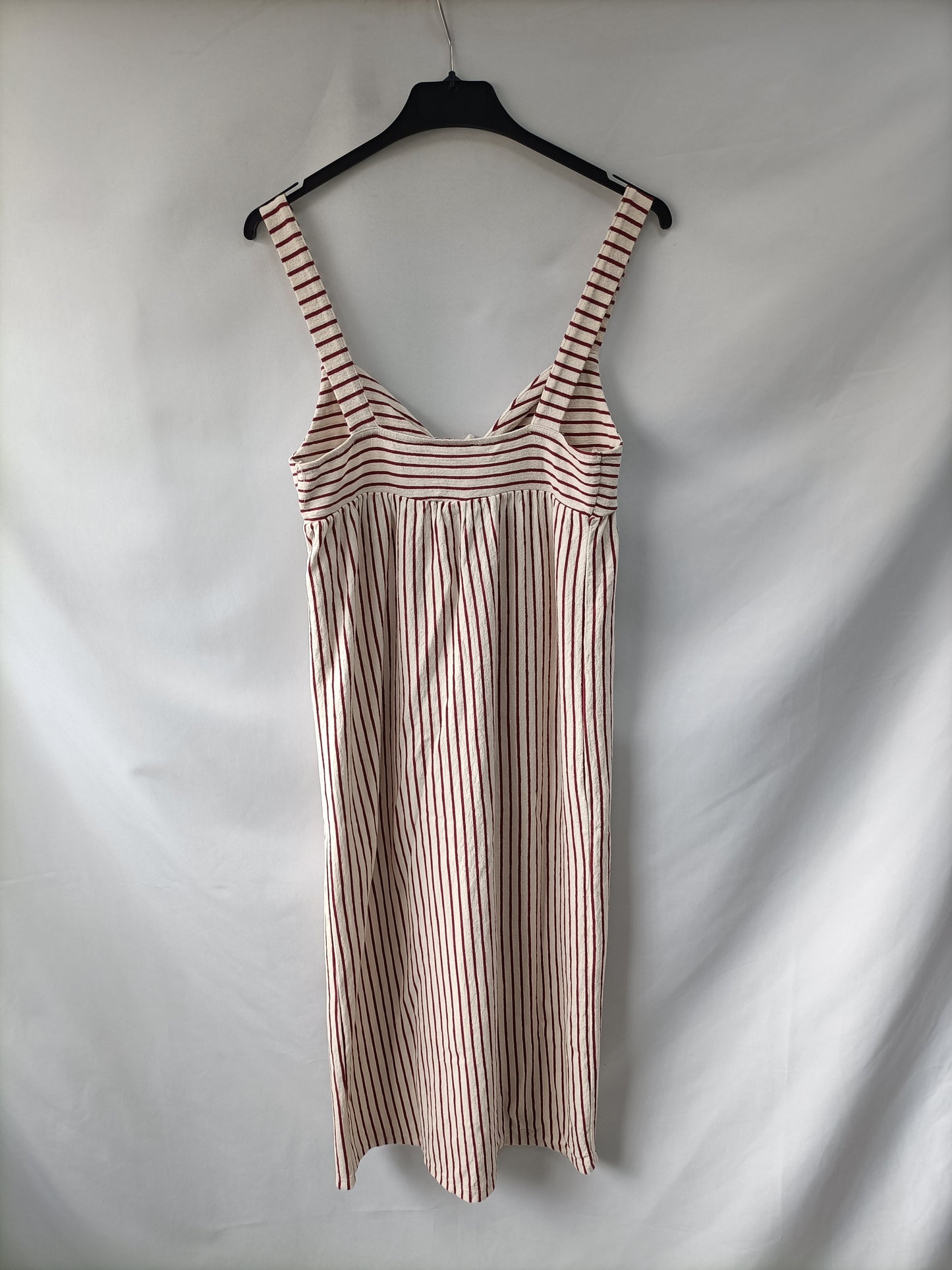 ZARA. Vestido midi rayas T.s