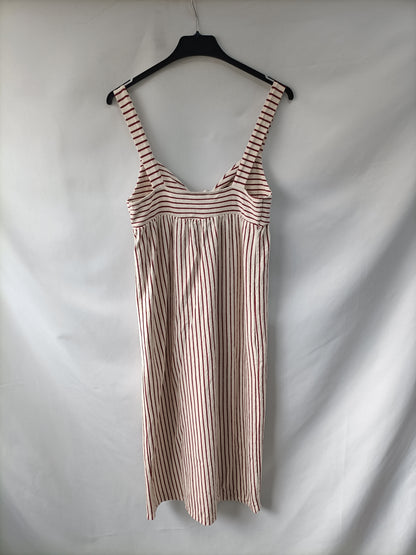 ZARA. Vestido midi rayas T.s