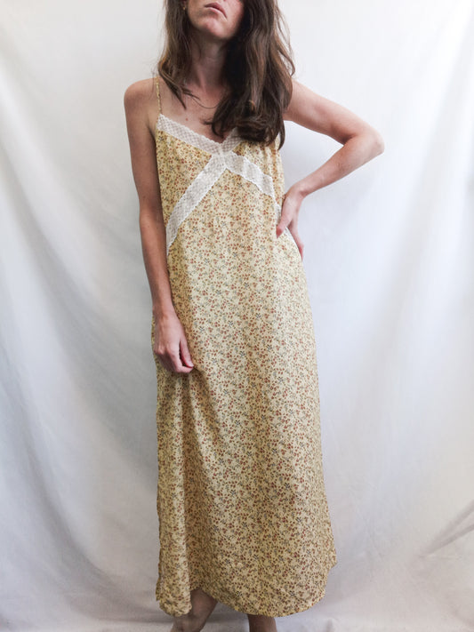 SLOWLOVE. Vestido midi flores T.xs