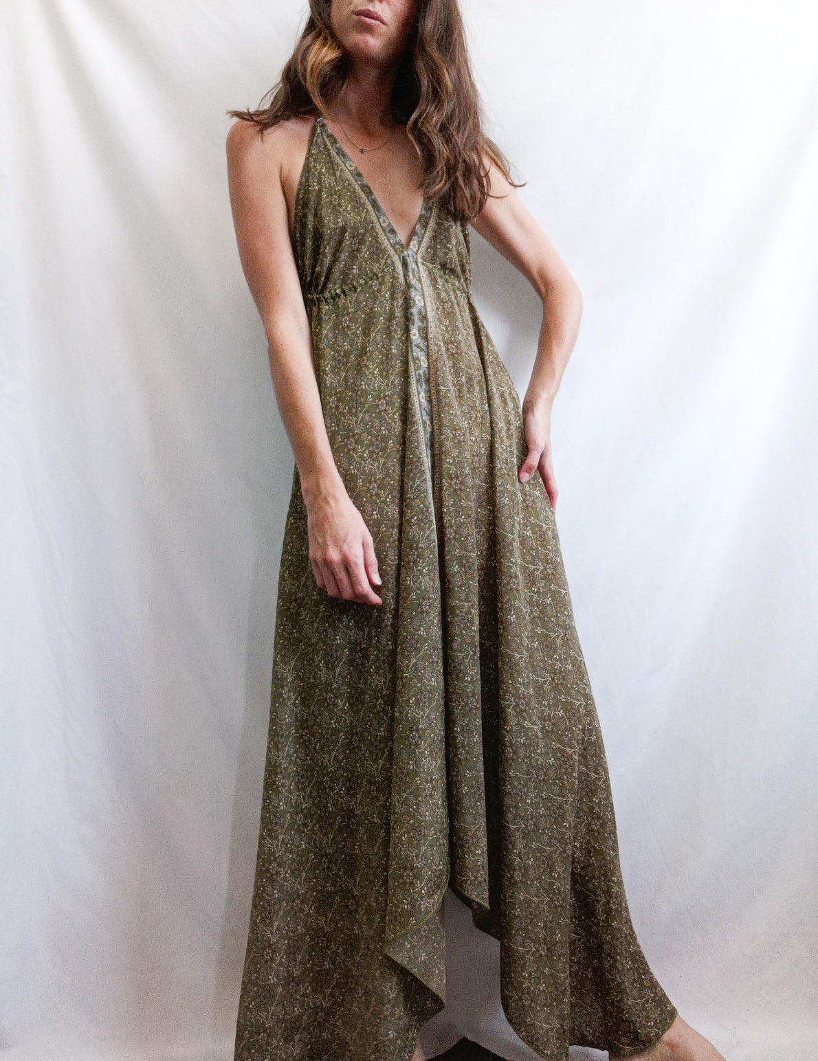 KUMARO ART. Green floral dress Your(s)