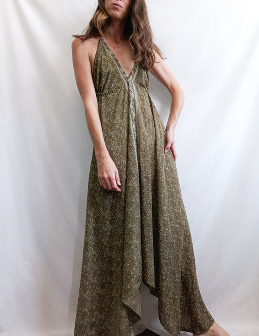 KUMARO ART. Green floral dress Your(s)