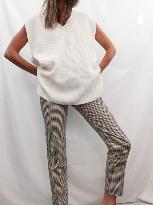 MASSIMO DUTTI. Chaleco blanco roto T.xs