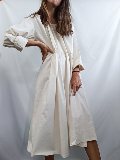 OTRAS.Vestido midi beige oversized TU