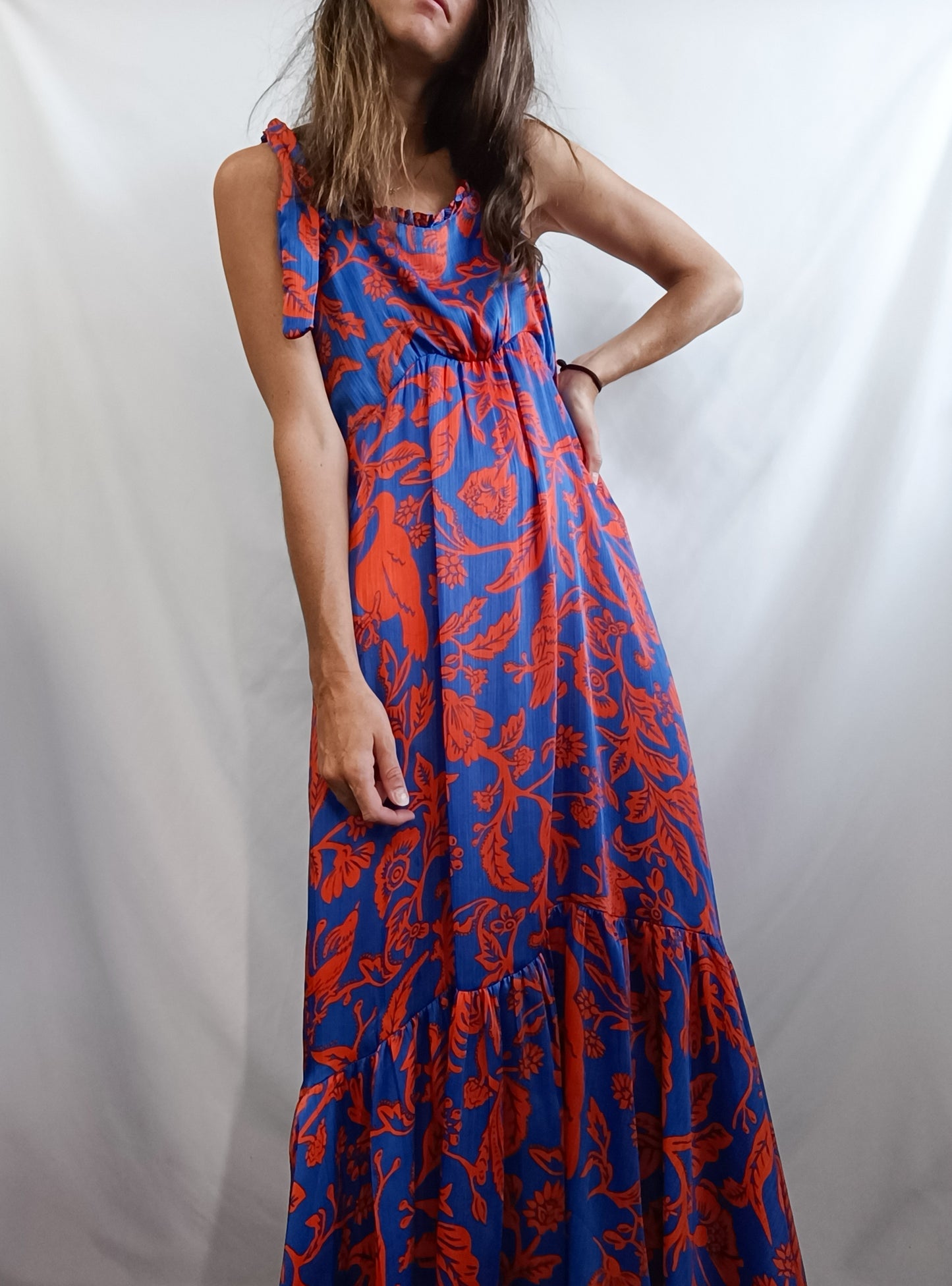 SFERA.Vestido largo estampado T.s