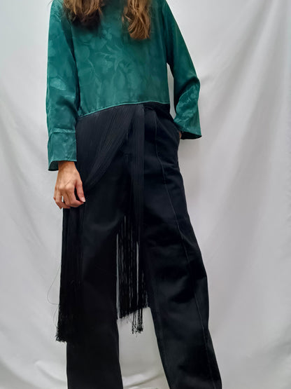 OTRAS.Top verde flecos TU(xs/s)