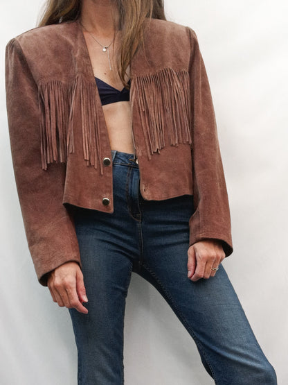 MONEO. Chaqueta piel vintage T.40(s/m)