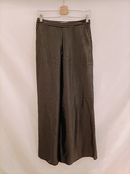 MANGO. Black striped trousers TM