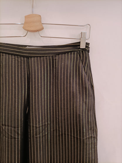 MANGO. Black striped trousers TM