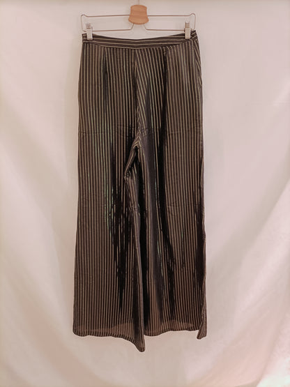 MANGO. Black striped trousers TM