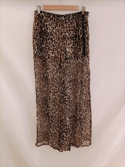 FOREVER21. Pantalón ancho animal print T.m