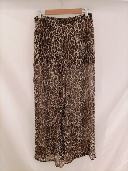 FOREVER21. Pantalón ancho animal print T.m