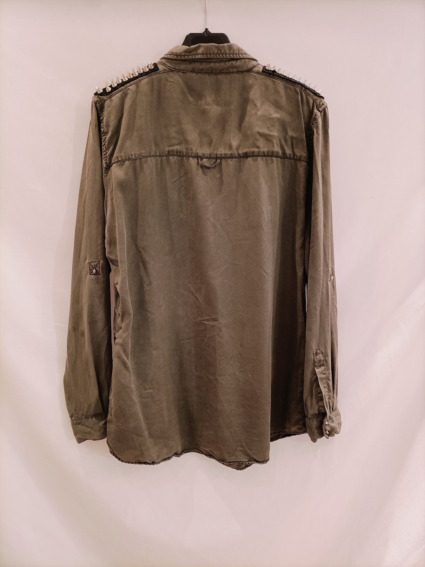 ZARA. Green studded shirt TM