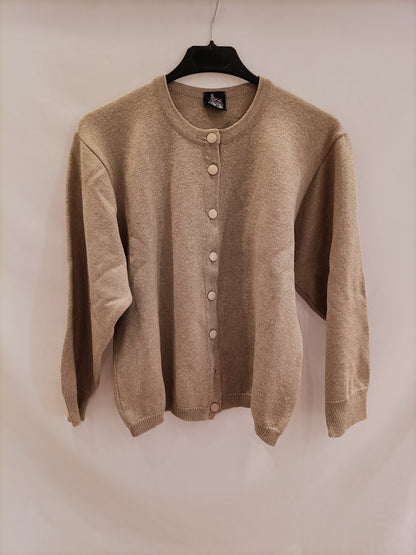 SAVIRS. Beige Ts Knit Cardigan