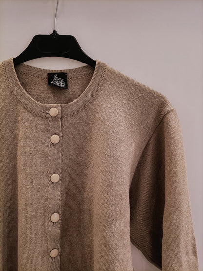 SAVIRS. Beige Ts Knit Cardigan