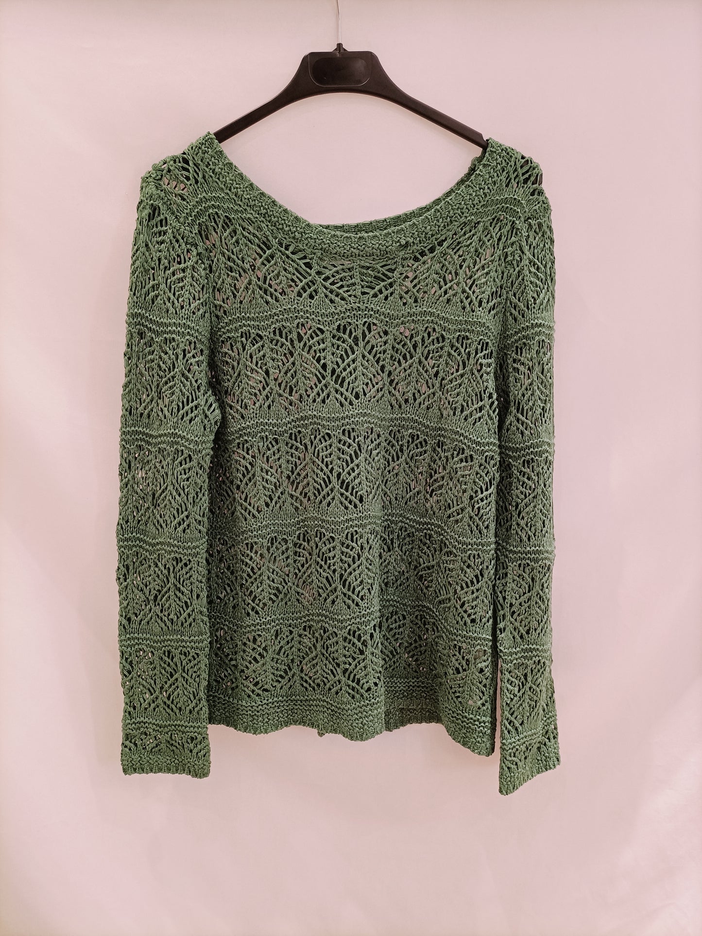 SFERA. Jersey verde punto abierto T.m