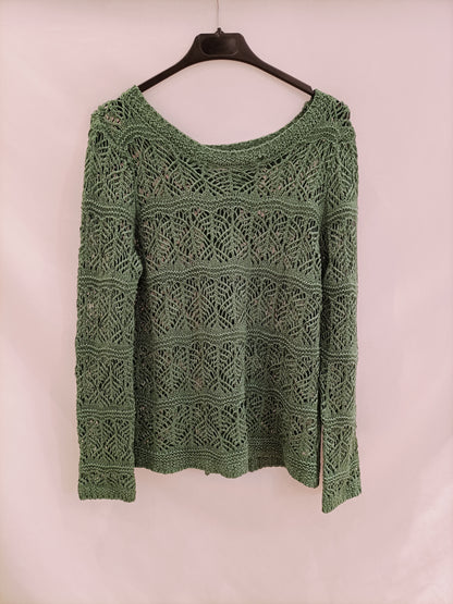 SFERA. Jersey verde punto abierto T.m